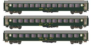 RIC-Personenwagen-Set SBB IV 3-tlg. - Kato Lemke K23011 Spur N
